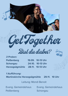Get Together lautet die Überschrift für das Chorprojekt mit Kirchenmusiker Mondi Benoit