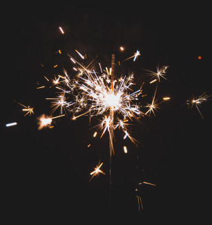 Funken einer Wunderkerze